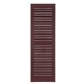 Mr Mxyzptlk Perfect Shutters IL501539260 Premier Louver Exterior Decorative Shutter; Burgundy - 15 x 39 in. IL501539260